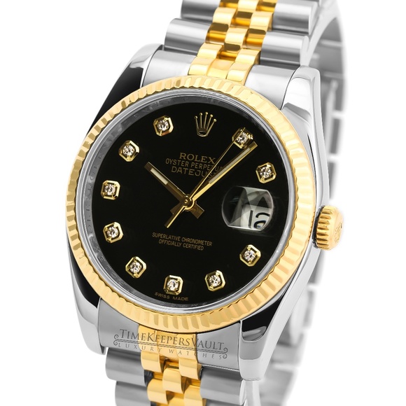 Rolex Other - Rolex Mens Datejust 116233 Factory Black Dial Rolex Other - Rolex Mens Datejust 116233 Factory Black Dial